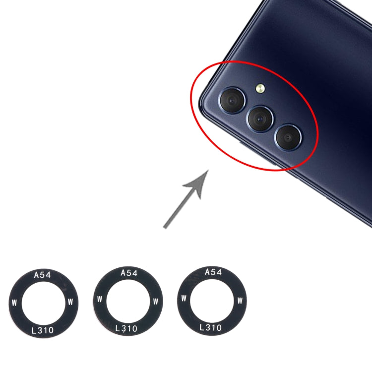 Juego de 10 lentes para cámara trasera para Samsung Galaxy M54 SM-M546B, Samsung Galaxy M14 SM-M146B, Samsung Galaxy A24 4G SM-A245F, Samsung Galaxy F04 SM-E045F, Samsung Galaxy A14 SM-A145F y Samsung Galaxy M04 SM-M045F.