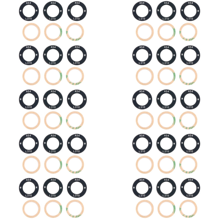 Juego de 10 lentes para cámara trasera para Samsung Galaxy M54 SM-M546B, Samsung Galaxy M14 SM-M146B, Samsung Galaxy A24 4G SM-A245F, Samsung Galaxy F04 SM-E045F, Samsung Galaxy A14 SM-A145F y Samsung Galaxy M04 SM-M045F.