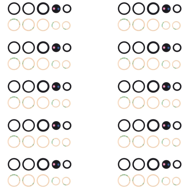 Juego de 10 lentes para cámara trasera para Samsung Galaxy M54 SM-M546B, Samsung Galaxy M14 SM-M146B, Samsung Galaxy A24 4G SM-A245F, Samsung Galaxy F04 SM-E045F, Samsung Galaxy A14 SM-A145F y Samsung Galaxy M04 SM-M045F.