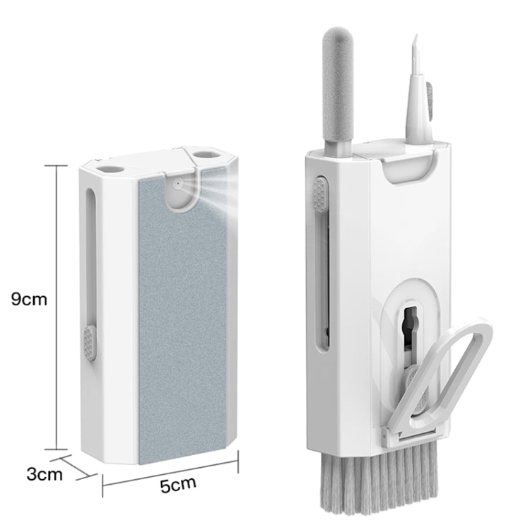 Q8 8 in 1 Multi-Function Headset Cleaning Pen Keyboard Mobile Phone Cleaner, White+Red