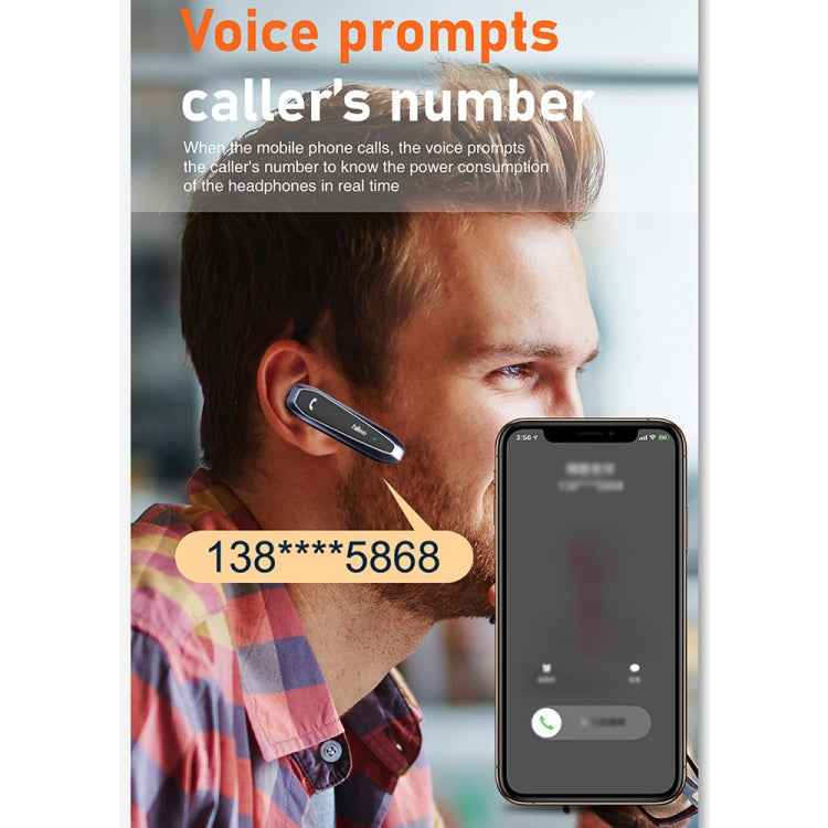 Hileo Hi6 Wireless Single Ear Hook Handsfree Call Noise Reduction In-ear Sports Earphone