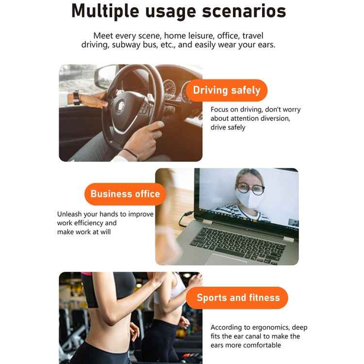 Hileo Hi6 Wireless Single Ear Hook Handsfree Call Noise Reduction In-ear Sports Earphone