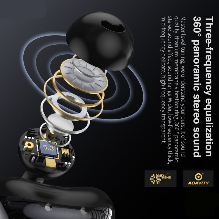 Hileo Hi80 TWS Wireless Bluetooth IPX5 Waterproof In-ear Sports Noise Reduction Earphone, Hi80