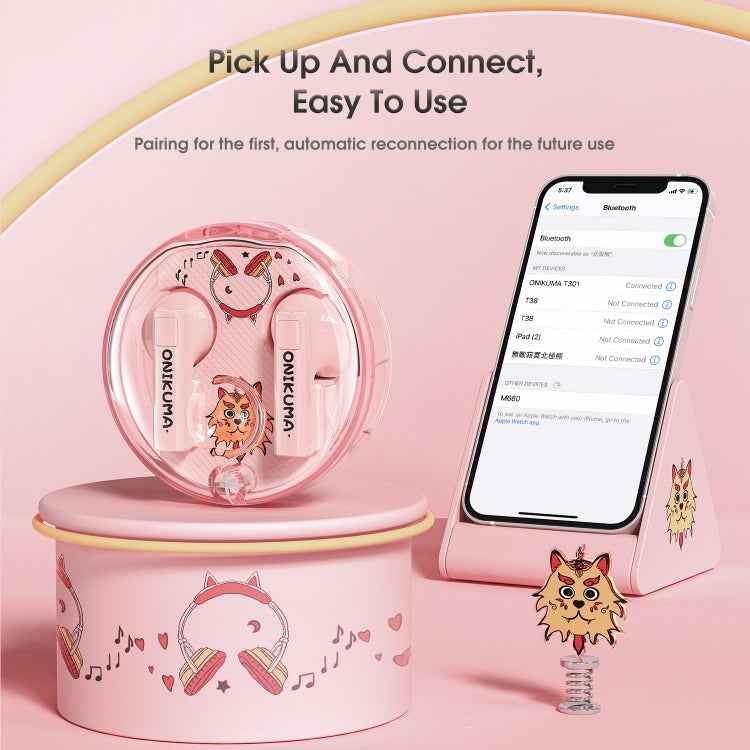 ONIKUMA T301 Transparent Cartoon Wireless Bluetooth Earphone