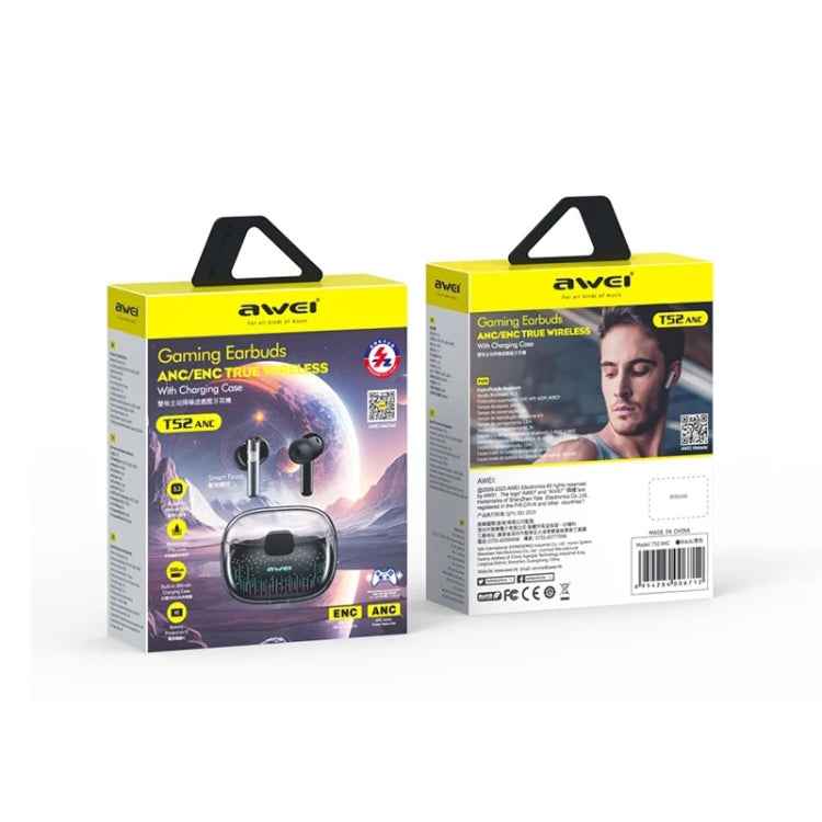 awei T52 ANC TWS Gaming Bluetooth Earbuds