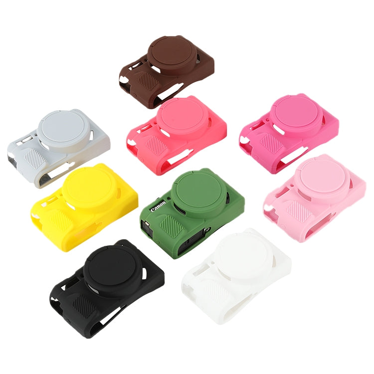 Soft Silicone Protective Case with Lens Cover, For Canon PowerShot G7 X Mark II / G7X2