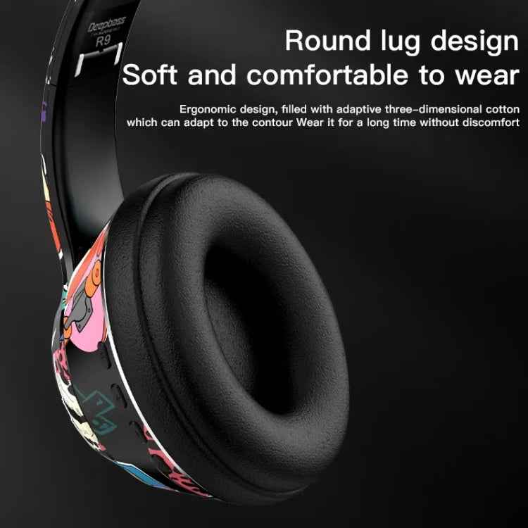 L750 3 in 1 RGB Graffiti Pattern Wireless Gaming Noise Reduction Headset