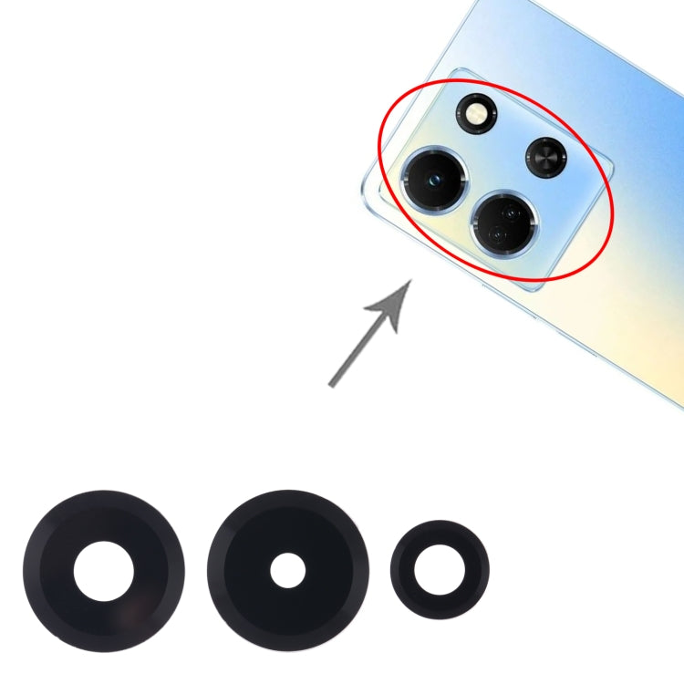 Back Camera Lens, For Infinix Note 30 5G, For Infinix Note 30i, For Infinix Note 30 Pro, For Infinix Note 30, For Infinix Note 30 Vip, For Infinix Hot 30i, For Infinix Smart 7 India, For Infinix Smart 7