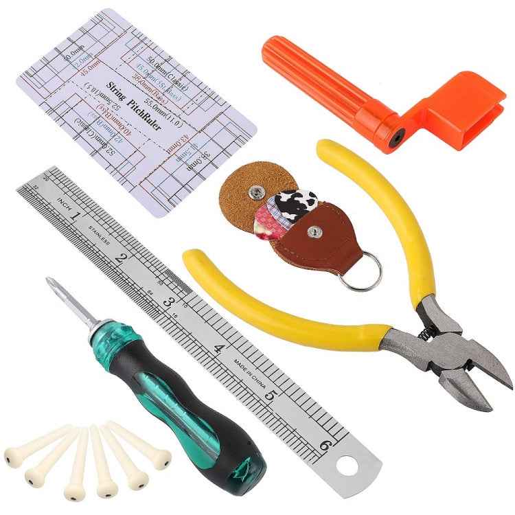 Guitar Repair Tool Set, File Wrench, Chord Cut And Winder, Frets Polishing