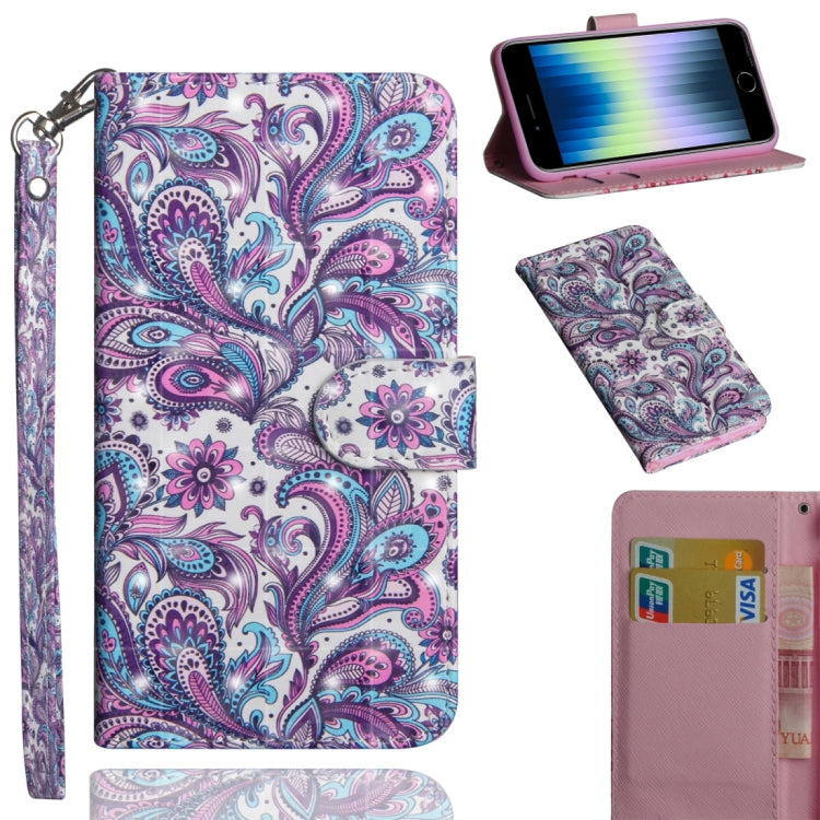 3D Painting Pattern Horizontal Flip TPU + PU Leather Case with Holder & Card Slots & Wallet & Lanyard, For iPhone 11 Pro Max, For iPhone 11 Pro, For iPhone 11, For iPhone SE 2022 / SE 2020 / 8 / 7