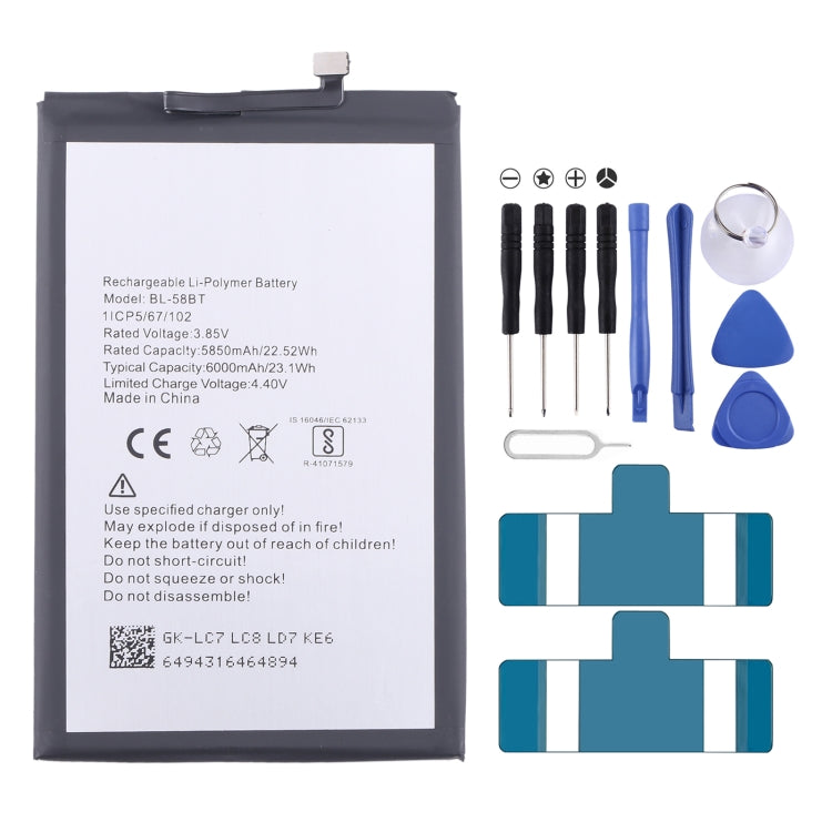 Remplacement de batterie, pour Tecno Camon 17 Pro / Camon 18P, pour Tecno Pova 2 LE7, pour Tecno Camon 17 CG6 CG7, pour Tecno Spark 7 / Spark 7T, pour Tecno Spark 6 Air / Pouvoir 4 Pro, pour Tecno Spark 6 / Camon 16, pour Tecno Pop 4 / Camon 15 ...