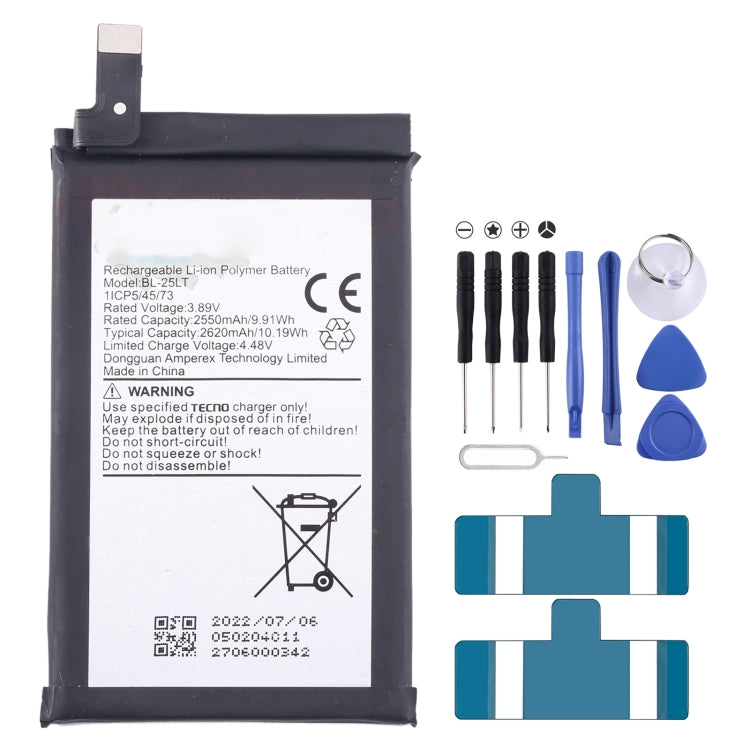 Remplacement de batterie, pour Tecno Camon 17 Pro / Camon 18P, pour Tecno Pova 2 LE7, pour Tecno Camon 17 CG6 CG7, pour Tecno Spark 7 / Spark 7T, pour Tecno Spark 6 Air / Pouvoir 4 Pro, pour Tecno Spark 6 / Camon 16, pour Tecno Pop 4 / Camon 15 ...