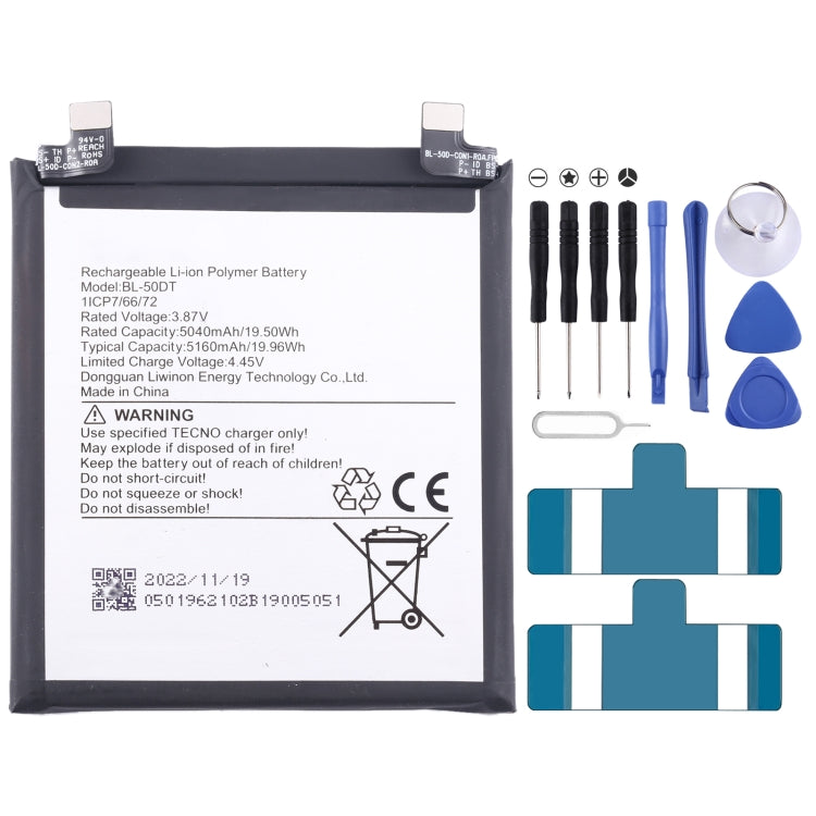 Remplacement de batterie, pour Tecno Camon 17 Pro / Camon 18P, pour Tecno Pova 2 LE7, pour Tecno Camon 17 CG6 CG7, pour Tecno Spark 7 / Spark 7T, pour Tecno Spark 6 Air / Pouvoir 4 Pro, pour Tecno Spark 6 / Camon 16, pour Tecno Pop 4 / Camon 15 ...