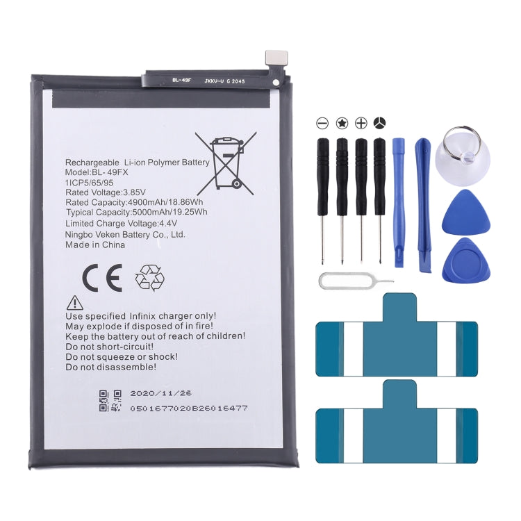Remplacement de batterie, pour Infinix Note 30 Pro, pour Infinix Hot 12 / Hot 20S, pour Infinix Zeno X / X6811 / X6810, pour Infinix Note 7 / Note 10 / Hot 11S, pour Infinix Smart 6 / X6511 / X6511B, pour Infinix Hot 9 Play / Hot 10 Play ...