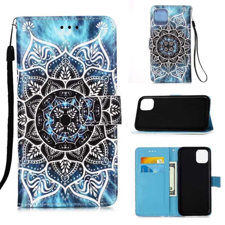 Painted Flat Texture Leather Case with Lanyard & Card Slot & Wallet & Holder, For iPhone 12 mini, For iPhone 12 / 12 Pro, For iPhone 12 Pro Max