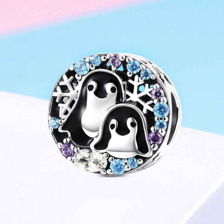S925 Sterling Silver Penguin House Bracelet Accessories With Diamond Beads