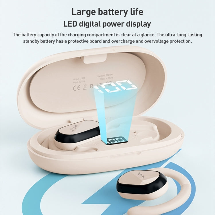 ZGA GS08 LED Digital Display Open Wireless Bluetooth Earphone
