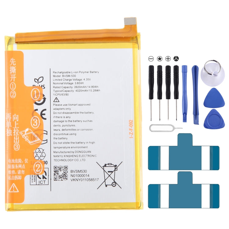 Reemplazo de batería, para VSMART BVSM-420 4450mAh, para VSMART BVSM-330 3520mAh, para VSMART BVSM-620 4000mAh, para VSMART BVSM-340 3500mAh, para Vsmart joy 3 plus BVSM-430 5000mAh, para VSMART BVSM-220 2550mAh, para VSMART BVSM-230 BVSM230 3000mAh...