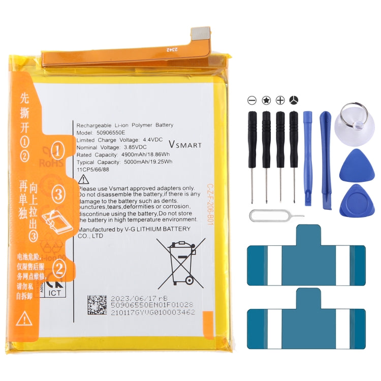 Reemplazo de batería, para VSMART BVSM-420 4450mAh, para VSMART BVSM-330 3520mAh, para VSMART BVSM-620 4000mAh, para VSMART BVSM-340 3500mAh, para Vsmart joy 3 plus BVSM-430 5000mAh, para VSMART BVSM-220 2550mAh, para VSMART BVSM-230 BVSM230 3000mAh...