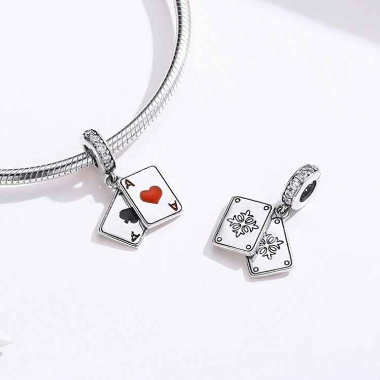 S925 Sterling Silver Red Heart A Pendant DIY Bracelet Necklace Accessories