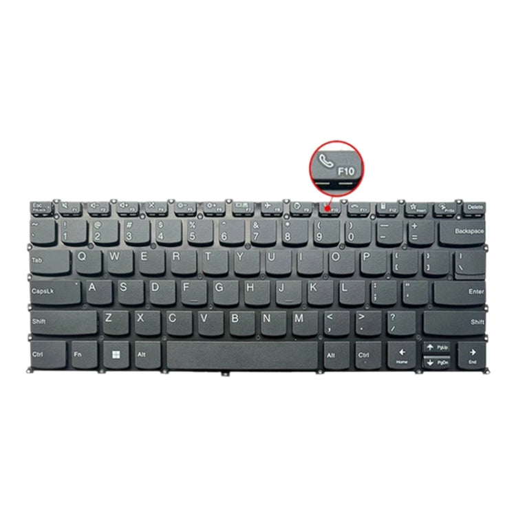 Clavier rétroéclairé pour ordinateur portable, version américaine, touche F10 avec icône de téléphone, pour Lenovo IdeaPad 5 / Yoga Slim 7 Pro (avec icône de téléphone)
