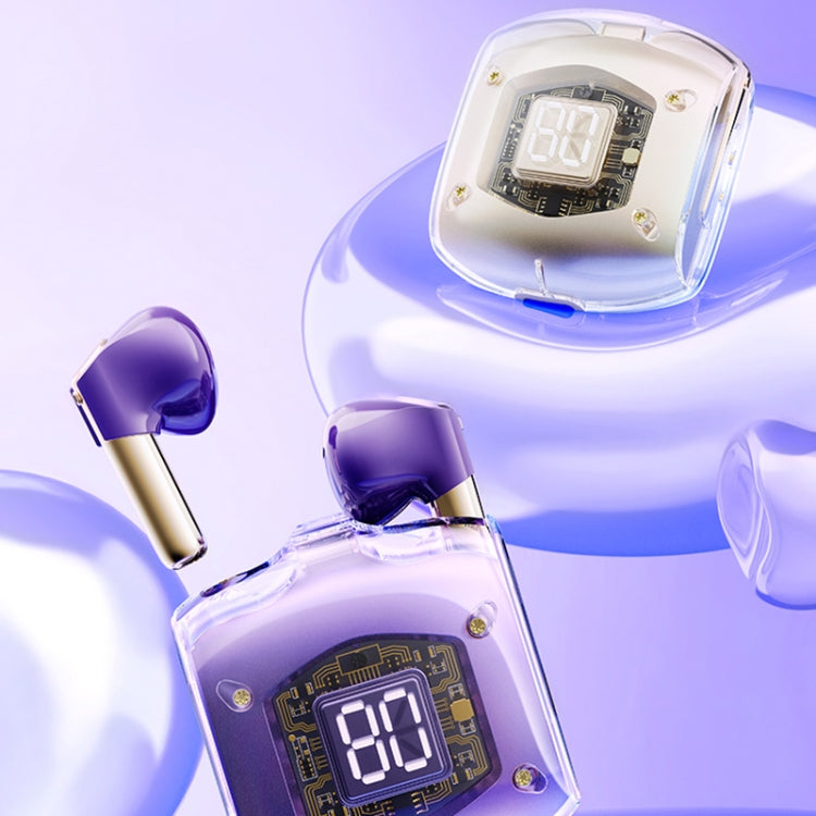 ROCK RAU0766 Bubble Transparent TWS Wireless Bluetooth Earphone with Lanyard