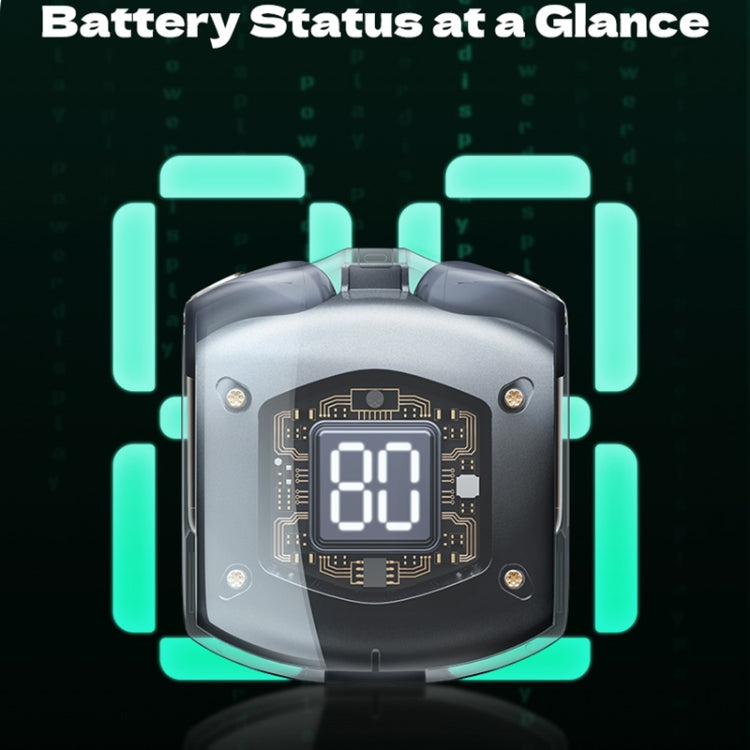 ROCK RAU0766 Bubble Transparent TWS Wireless Bluetooth Earphone with Lanyard