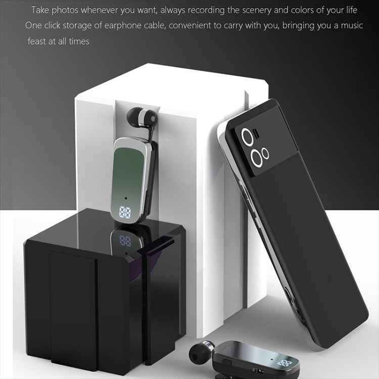 K65 Business Lavalier Retractable Cable Bluetooth Earphone