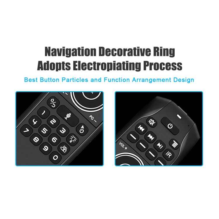 G7V Pro 2.4GHz Fly Air Mouse LED Backlight Wireless Keyboard Remote Control with Gyroscope for Android TV Box / PC, Support Intelligent Voice