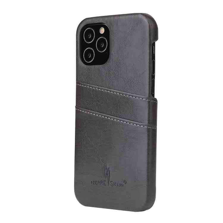 Fierre Shann Retro Oil Wax Texture PU Leather Case with Card Slots, For iPhone 12 Pro Max, For iPhone 12 / 12 Pro, For iPhone 12 mini
