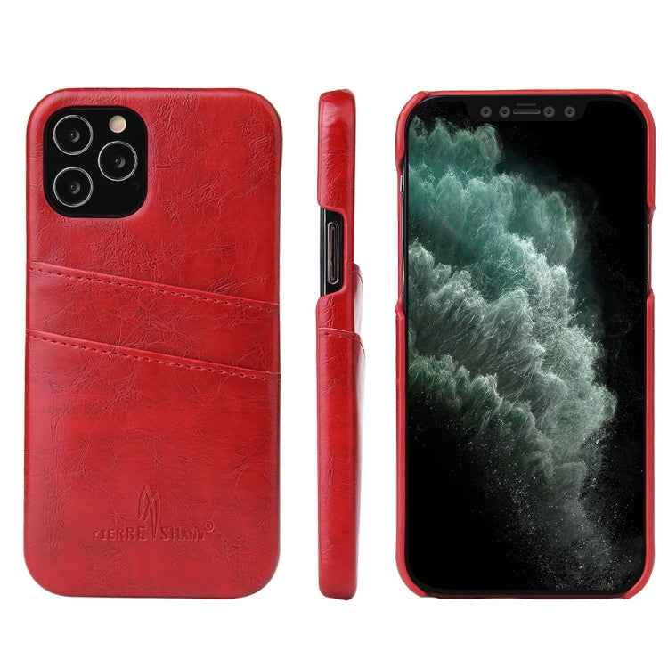 Fierre Shann Retro Oil Wax Texture PU Leather Case with Card Slots, For iPhone 12 Pro Max, For iPhone 12 / 12 Pro, For iPhone 12 mini