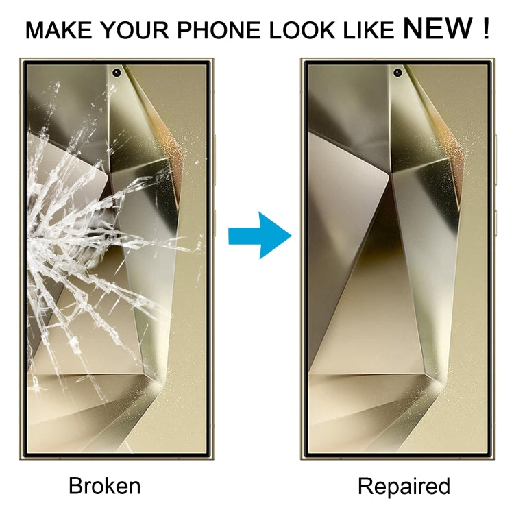 Front Screen Outer Glass Lens with OCA Optically Clear Adhesive, For Samsung Galaxy S24 Ultra SM-S928B, For Samsung Galaxy S23 Ultra SM-S918B, For Samsung Galaxy S22 Ultra SM-S908B