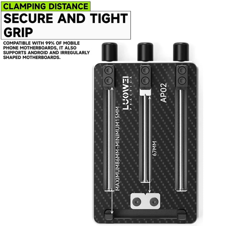 Accesorio de placa base de fibra de carbono triaxial de alta temperatura Luowei LW-AP02