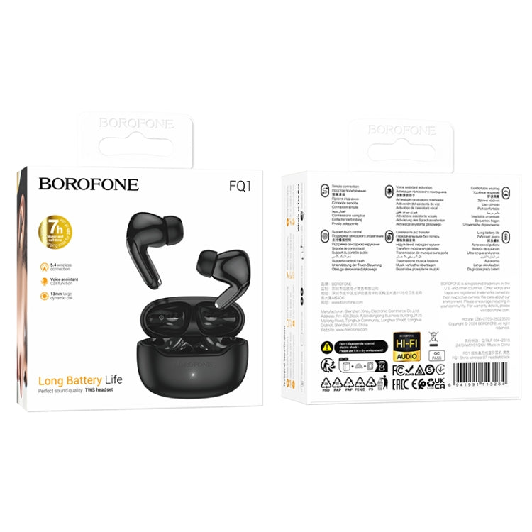 Borofone FQ1 TWS Shine Wireless BT Headset Earbuds, FQ