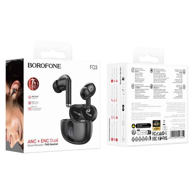 Borofone FQ3 Soulmate ANC+ENC Noise Reduction Wireless BT Headset TWS Earbuds