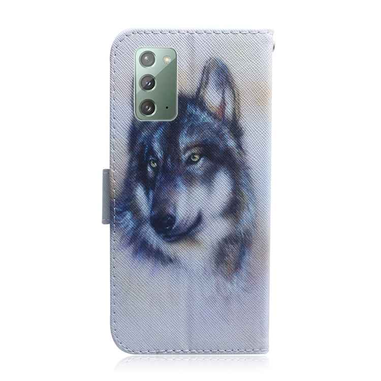 Coloured Drawing Horizontal Flip Leather Case, with Holder & Card Slots & Wallet, For Samsung Galaxy Note 20, For Samsung Galaxy Note 20 Ultra