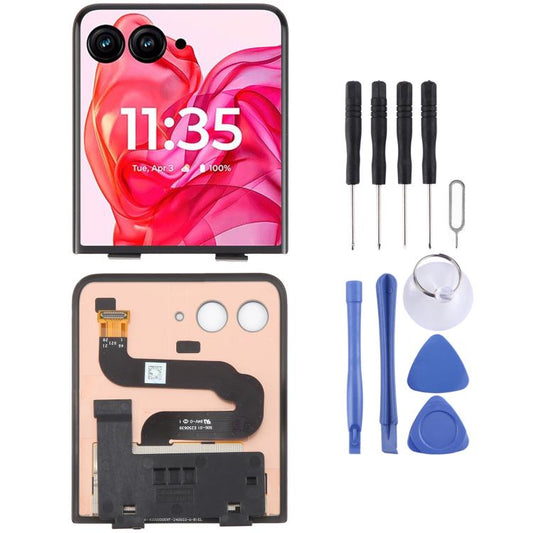 Écran LCD secondaire d'origine avec numériseur complet, pour Motorola Razr 50 Ultra et Motorola Razr 40 Ultra