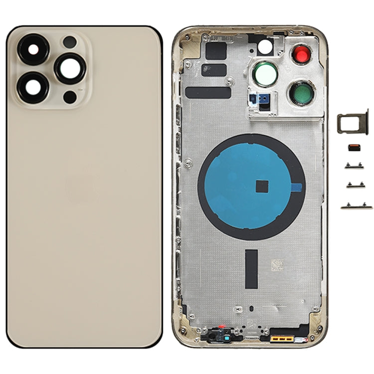 For iPhone 14 Pro Max Battery Back Cover with Side Keys & Card Tray, US Version, China Version, CE EU Version