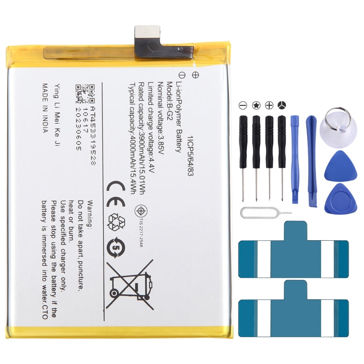 Li-Polymer Battery Replacement, For vivo X27 Pro B-G3 4000mAh, For vivo Y15 B-G7 5000mAh, For vivo Z5X B-G7 5000mAh, For vivo X27 B-G0 4000mAh, For vivo Y3 B-G7 5000mAh, For vivo V15 B-G2 4000mAh, For vivo Y67 B-B2 2930mAh, For vivo X9 Plus B-B8 3900mA...