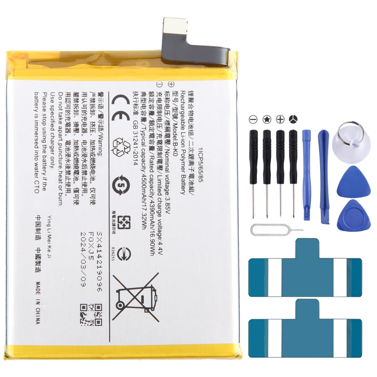 Li-Polymer Battery Replacement, For vivo X27 Pro B-G3 4000mAh, For vivo Y15 B-G7 5000mAh, For vivo Z5X B-G7 5000mAh, For vivo X27 B-G0 4000mAh, For vivo Y3 B-G7 5000mAh, For vivo V15 B-G2 4000mAh, For vivo Y67 B-B2 2930mAh, For vivo X9 Plus B-B8 3900mA...