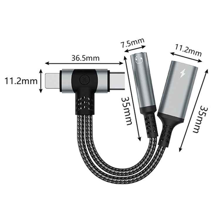 4 in 1 8 Pin / Type-C to Type-C, 3.5mm Audio Adapter Cable