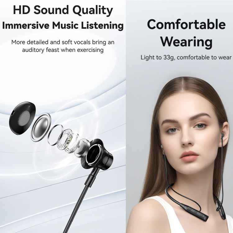 USAMS YQ24 YQ Series BT5.3 Neck-mounted Sports Bluetooth Earphone