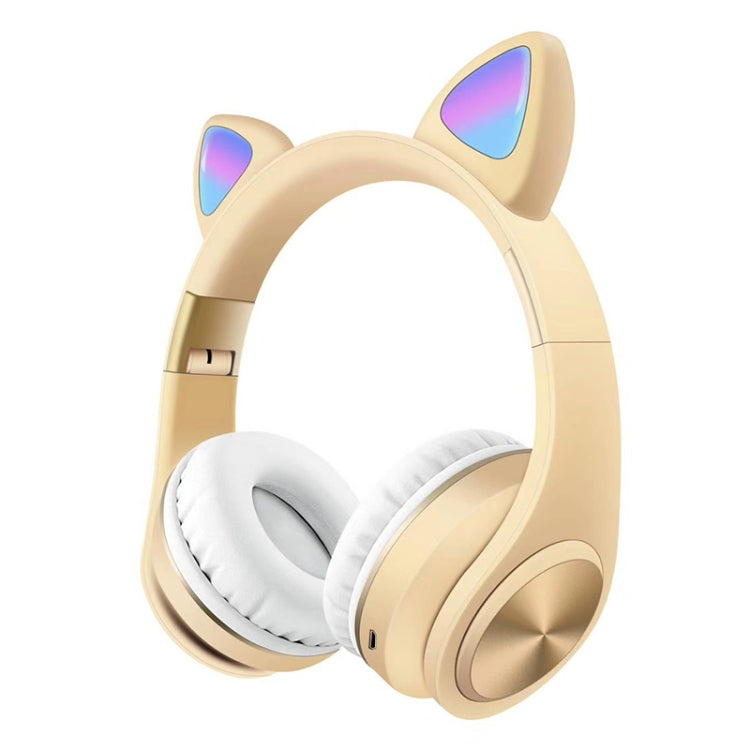 Cat Ears Bluetooth Wireless Headphones Gaming Headset with Light