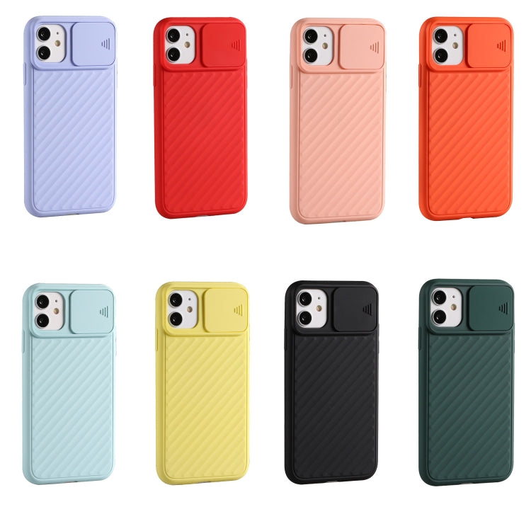 Sliding Camera Cover Design Twill Anti-Slip TPU Case, For iPhone 12 mini, For iPhone 12 / 12 Pro, For iPhone 12 Pro Max