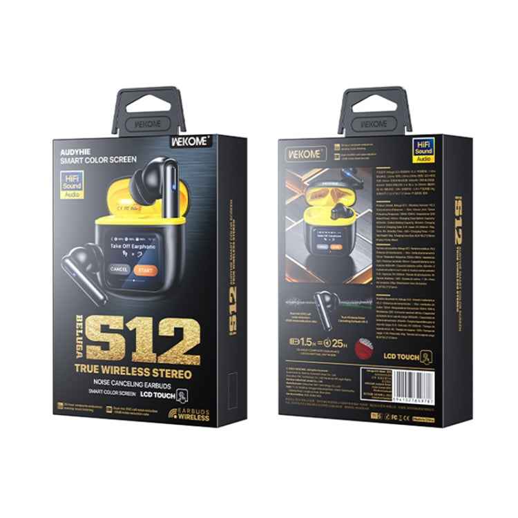 WEKOME Beluga S12 Audyhle ENC Noise Reduction Wireless Earphones with Smart Color Screen