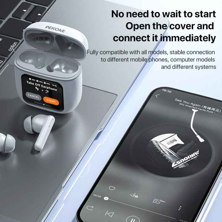 WEKOME Beluga S12 Audyhle ENC Noise Reduction Wireless Earphones with Smart Color Screen