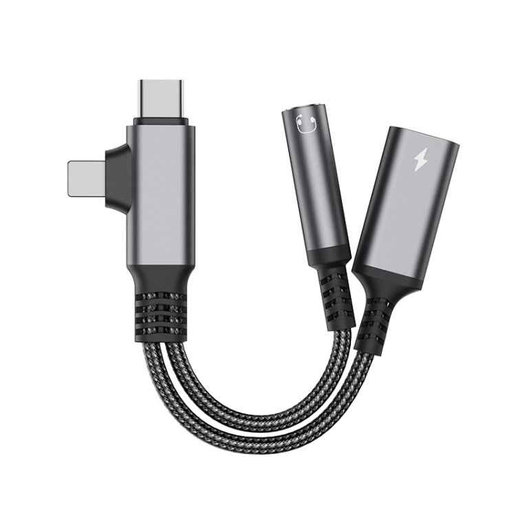 4 in 1 USB-C / Type-C, 8 Pin to 3.5mm, USB-C / Type-C Audio Adapter Cable