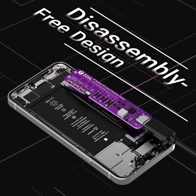2UUL BT01 PD Fast Charging No-Disassembly Battery Activation Board for iPhone 6 to 15 Pro Max