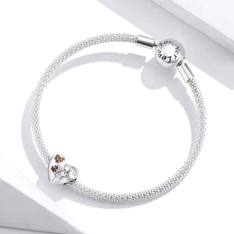 S925 Sterling Silver Pregnant Women Maternal Love Beads DIY Bracelet Necklace Accessories