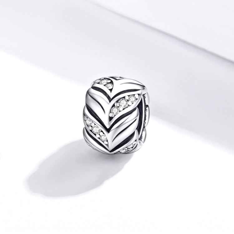 S925 Sterling Silver Wheat Zircon Beads DIY Bracelet Necklace Accessories, SCC1614